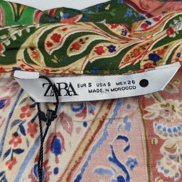 Zara Multicolor Paisley Wrap Blouse - Picture 3 of 7